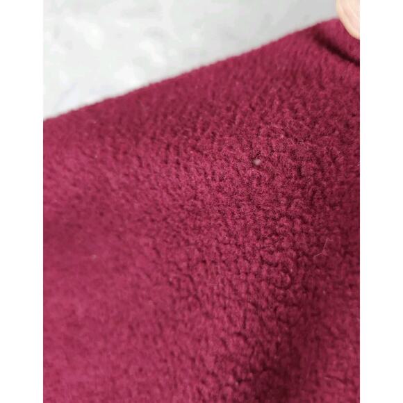 Divots Green Meadows Golf 1/2 Zip Pullover Sweater Mens XL Burgundy Polar Fleece - Picture 5 of 10